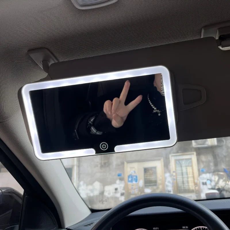 Rechargeable LED Sun Visor Vanity Mirror