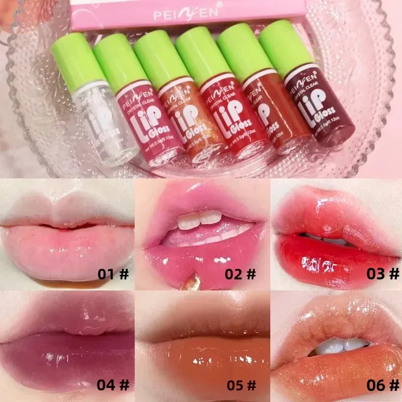 Glass Mirror Lip Gloss Set