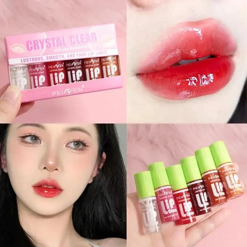 Glass Mirror Lip Gloss Set
